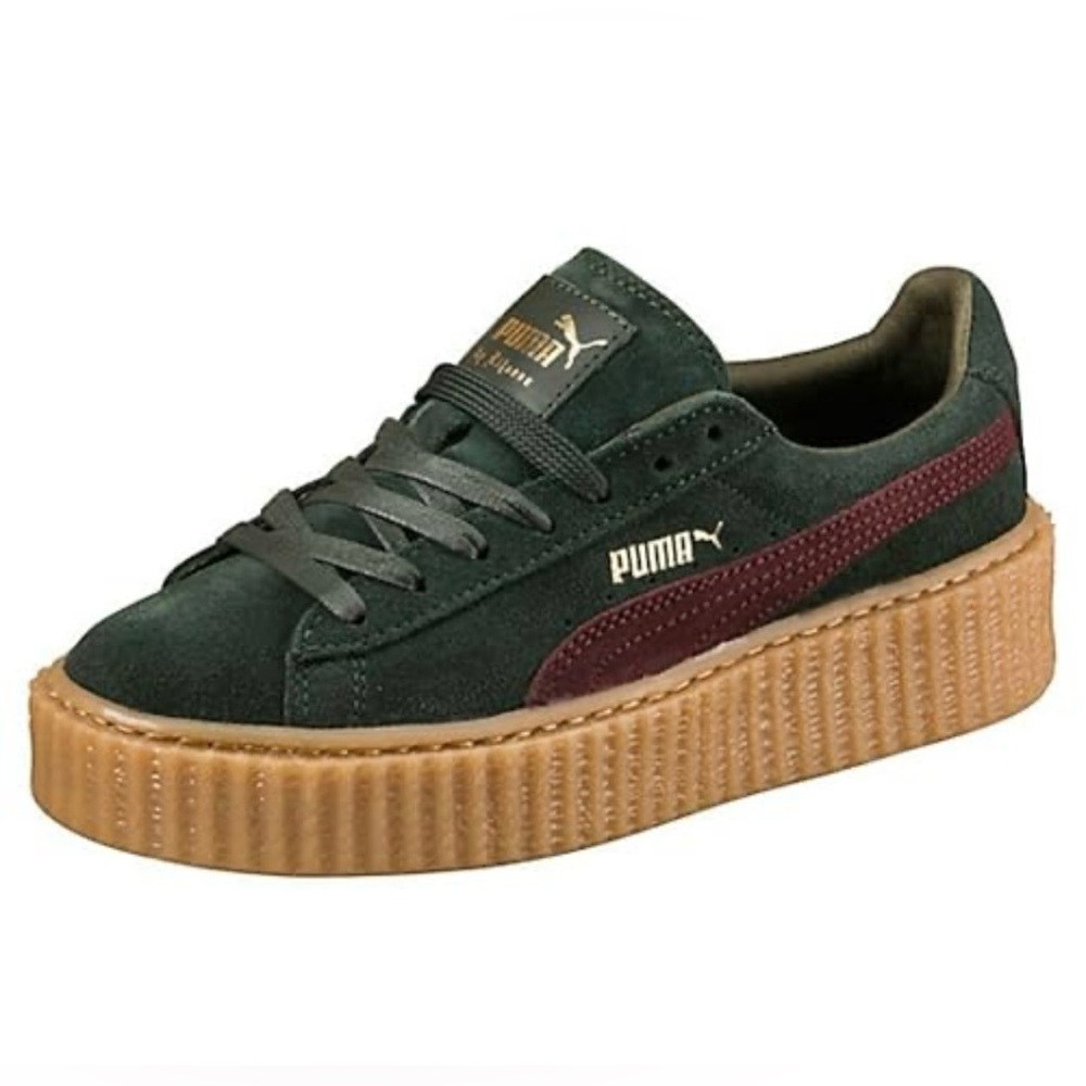 Puma Creepers Rihanna Fenty Suede Green & Bordeaux Gum (W6.5)